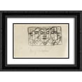 thumbnail image 1 of Theo van Doesburg 2x Matted 24x20 Black Ornate Framed Art Print 'Composition with three heads (from sketchbook 13)', 1 of 2