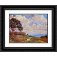 thumbnail image 1 of Theo van Rysselberghe 2x Matted 24x20 Black Ornate Framed Art Print 'Large Tree near the Sea', 1 of 2