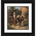 thumbnail image 1 of Theodor Breidwieser 15x16 Black Ornate Wood Framed Double Matted Museum Art Print Titled - On the Way to the Market, 1 of 5