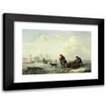 thumbnail image 1 of Theodor Hildebrandt 24x17 Black Modern Framed Museum Art Print Titled - The Newa at St Petersburg (Leningrad) in the Winter (1844), 1 of 5
