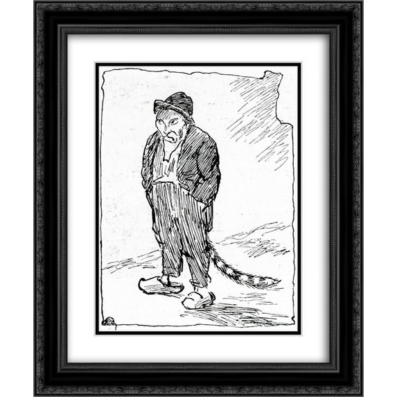 Theodor Severin Kittelsen 2x Matted 20x24 Black Ornate Framed Art Print 'Daarlige Utsikter'