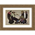 thumbnail image 1 of Theodor Severin Kittelsen 2x Matted 24x18 Gold Ornate Framed Art Print 'Dumme menn og troll til kjerringer', 1 of 2