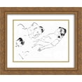 thumbnail image 1 of Theodor Severin Kittelsen 2x Matted 24x20 Gold Ornate Framed Art Print 'Tulla Sleeping', 1 of 2