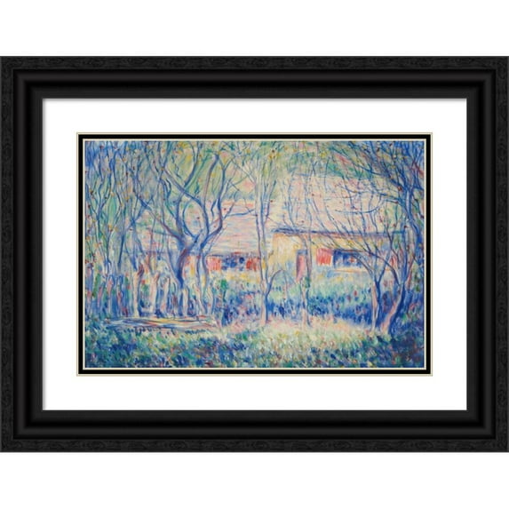 Theodore Earl Butler 14x11 Black Ornate Wood Framed Double Matted Museum Art Print Titled: Old Farm, Toulgouat House (circa 1926)