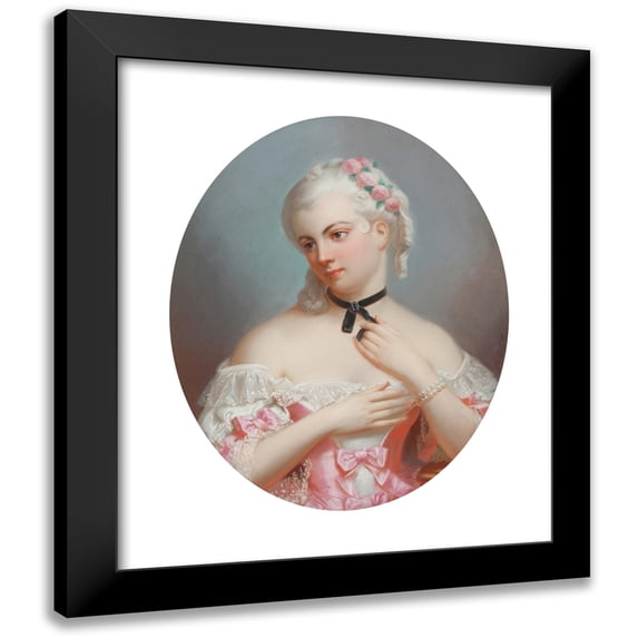 Theodore Fantin-Latour 20x24 Black Modern Framed Museum Art Print Titled - Portrait of Young Beauty