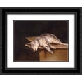 thumbnail image 1 of Theodore Gericault 2x Matted 24x20 Black Ornate Framed Art Print 'Dead Cat', 1 of 2