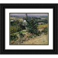 thumbnail image 1 of Theodore Robinson 17x15 Black Ornate Wood Framed Double Matted Museum Art Print Titled - Old Church at Giverny (1891), 1 of 5
