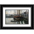 thumbnail image 1 of Theodore Robinson 2x Matted 24x20 Black Ornate Framed Art Print 'Coal Schooner Unloading', 1 of 2