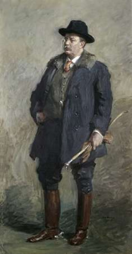 Theodore Roosevelt 26th President of the United States Canvas Art - Gari Melchers (12 x 18)
