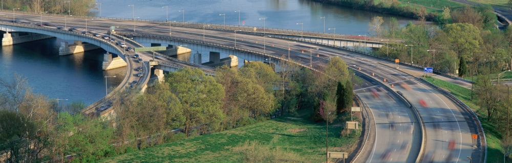 Theodore Roosevelt Bridge Washington DC Canvas Art - Panoramic Images (27 x 9)