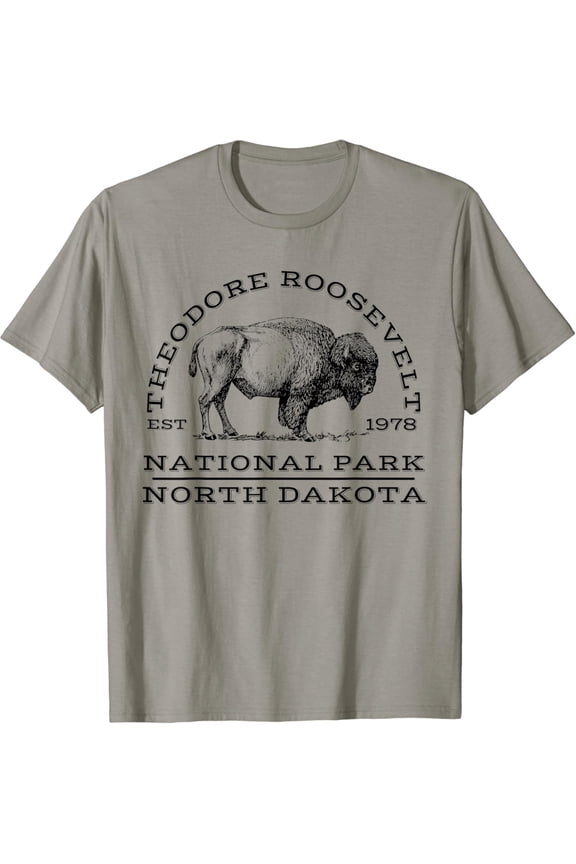 Theodore Roosevelt Buffalo North Dakota Hike T-Shirt