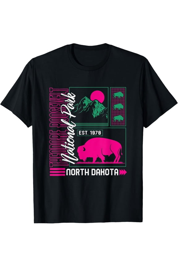 Theodore Roosevelt North Dakota Hiker Souvenir T-Shirt