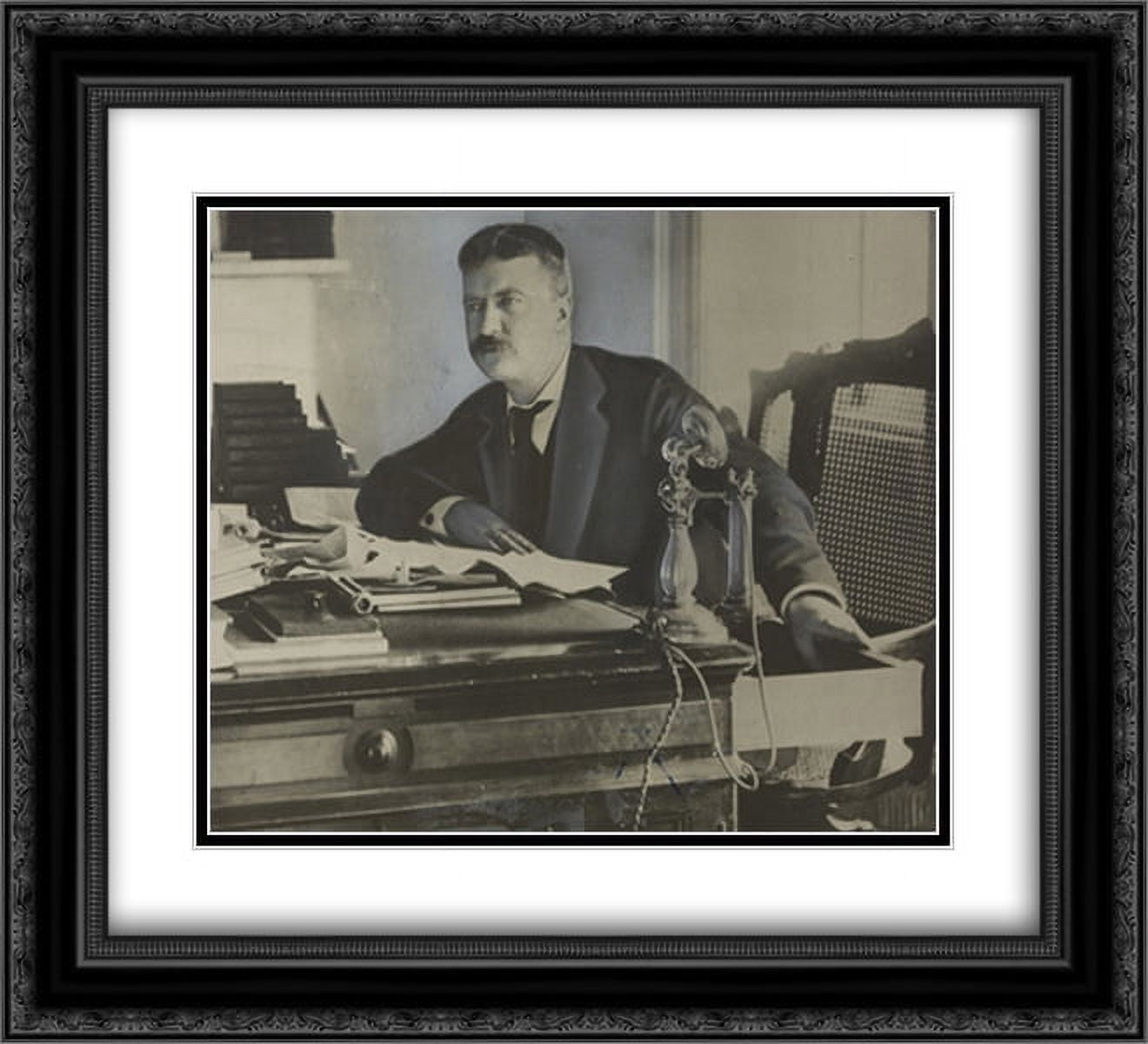 Theodore Roosevelt when he was a New York police commissioner 16x24 Double  Matted Black Ornate Framed Art Print - Walmart.com, image size:1320x1200