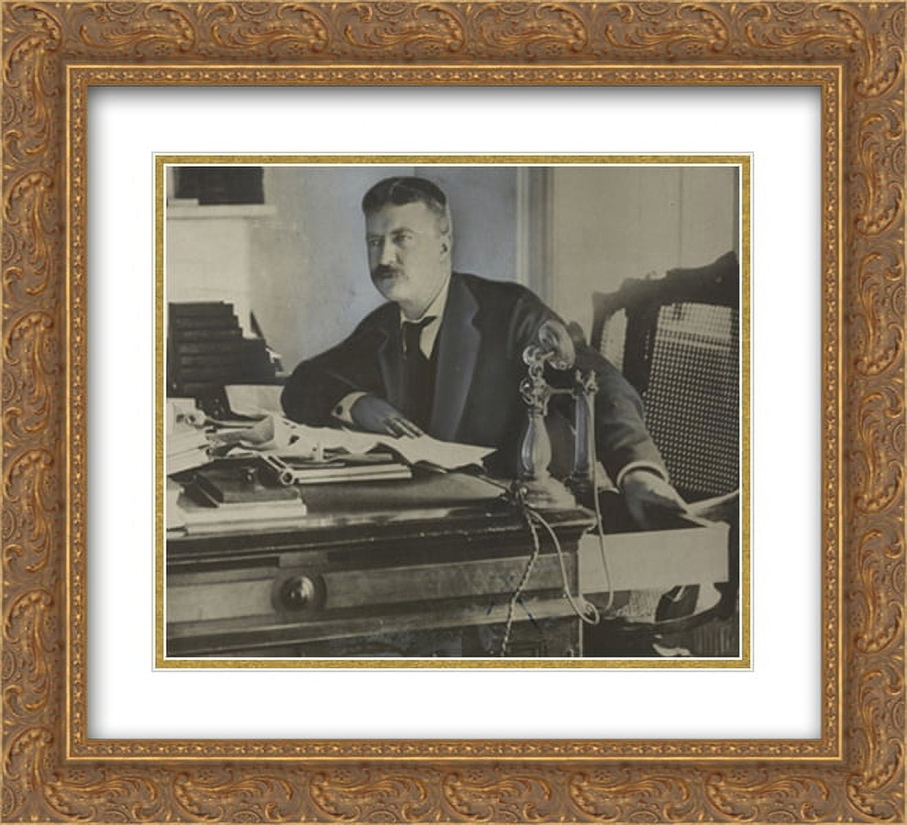 Theodore Roosevelt when he was a New York police commissioner 16x24 Double  Matted Gold Ornate Framed Art Print - Walmart.com, image size:1320x1200