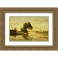 thumbnail image 1 of Theodore Rousseau 2x Matted 24x20 Gold Ornate Framed Art Print 'Landscape', 1 of 2