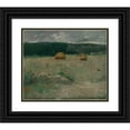 thumbnail image 1 of Theodore Wendel 14x12 Black Ornate Wood Framed Double Matted Museum Art Print Titled: Giverny Farm, 1 of 5