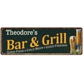 thumbnail image 1 of Theodore's Bar and Grill Green Gift Man Cave Gift 6x18 Sign 206180055490, 1 of 1