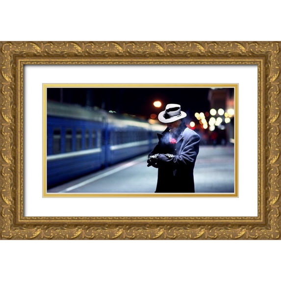 Theodoroff, Cyrill 18x12 Gold Ornate Wood Framed with Double Matting Museum Art Print Titled - Noir