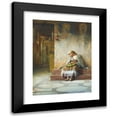 thumbnail image 1 of Theodoros Ralli 12x14 Black Modern Framed Museum Art Print Titled - Young Girl Sleeping in a Church, 1 of 1