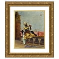 thumbnail image 1 of Theodoros Ralli 12x14 Gold Ornate Wood Frame and Double Matted Museum Art Print Titled - Stringing Pearls (1882), 1 of 4