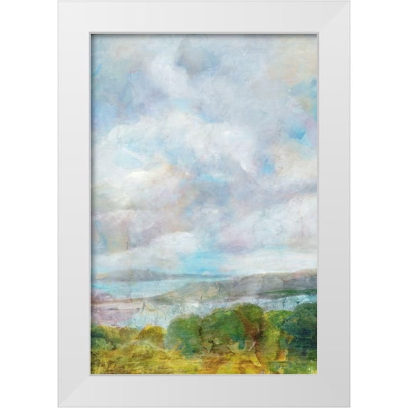 Theodosiou, Matina 11x14 White Modern Wood Framed Museum Art Print Titled - Spring Meadow