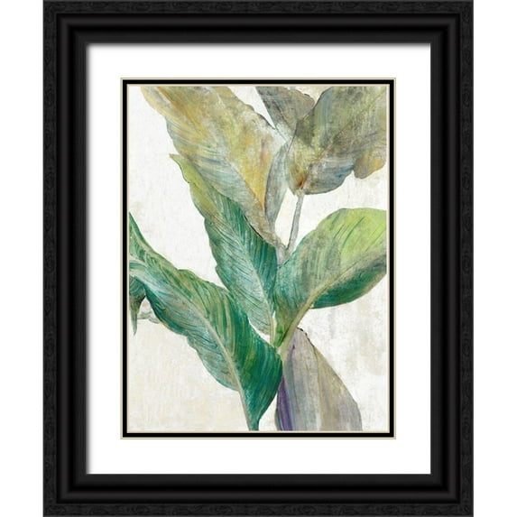 Theodosiou, Matina 25x32 Black Ornate Wood Framed with Double Matting Museum Art Print Titled - Tropical Greenary I