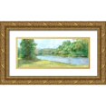 thumbnail image 1 of Theodosiu, Matina 18x10 Gold Ornate Wood Framed with Double Matting Museum Art Print Titled - Fern Panorama, 1 of 4