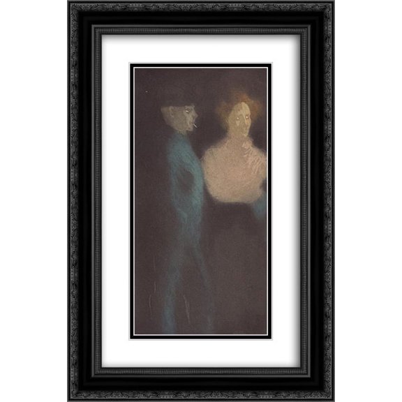 Theophile Steinlen 2x Matted 16x24 Black Ornate Framed Art Print 'Fille et Souteneur '