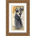 thumbnail image 1 of Theophile Steinlen 2x Matted 16x24 Gold Ornate Framed Art Print 'Man with Umbrella ', 1 of 2