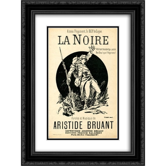 Theophile Steinlen 2x Matted 18x24 Black Ornate Framed Art Print 'La Noire '