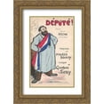 thumbnail image 1 of Theophile Steinlen 2x Matted 18x24 Gold Ornate Framed Art Print 'Depute', 1 of 2