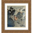 thumbnail image 1 of Theophile Steinlen 2x Matted 20x22 Gold Ornate Framed Art Print 'Le Dot ', 1 of 2