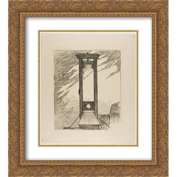 Theophile Steinlen 2x Matted 20x22 Gold Ornate Framed Art Print 'Supreme Argument '