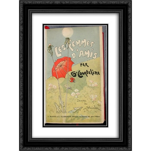 Theophile Steinlen 2x Matted 20x24 Black Ornate Framed Art Print 'Les Femmes d'Amis '