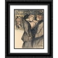 thumbnail image 1 of Theophile Steinlen 2x Matted 20x24 Black Ornate Framed Art Print 'Three Women ', 1 of 2