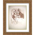 thumbnail image 1 of Theophile Steinlen 2x Matted 20x24 Gold Ornate Framed Art Print 'Patient and doctor', 1 of 2