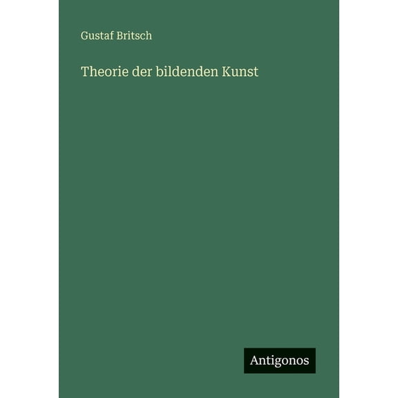 Theorie der bildenden Kunst, (Paperback)