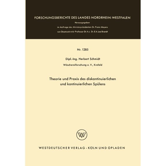 Theorie und Praxis des diskontinuierlichen und kontinuierlichen Splens, (Paperback)