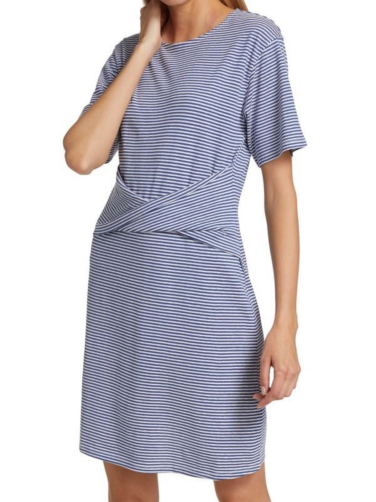 theory t shirt dress Knotted T-Shirt Heather Gray Stretch Jersey Size Petite Celebrity Owned dry flat Imported Theory Women's Branteen T-Shirt Dress