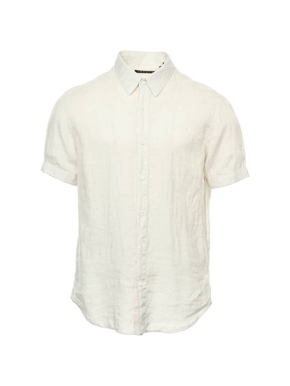 Ivory Heather Button Down Shirt Sport , Size Small