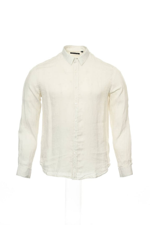 Ivory Heather Button Down Shirt Sport , Size XLarge