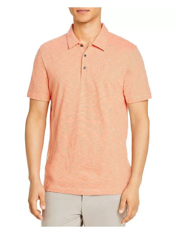 Men's Feeder Stripe Polo Orange Size XS MSRP $95