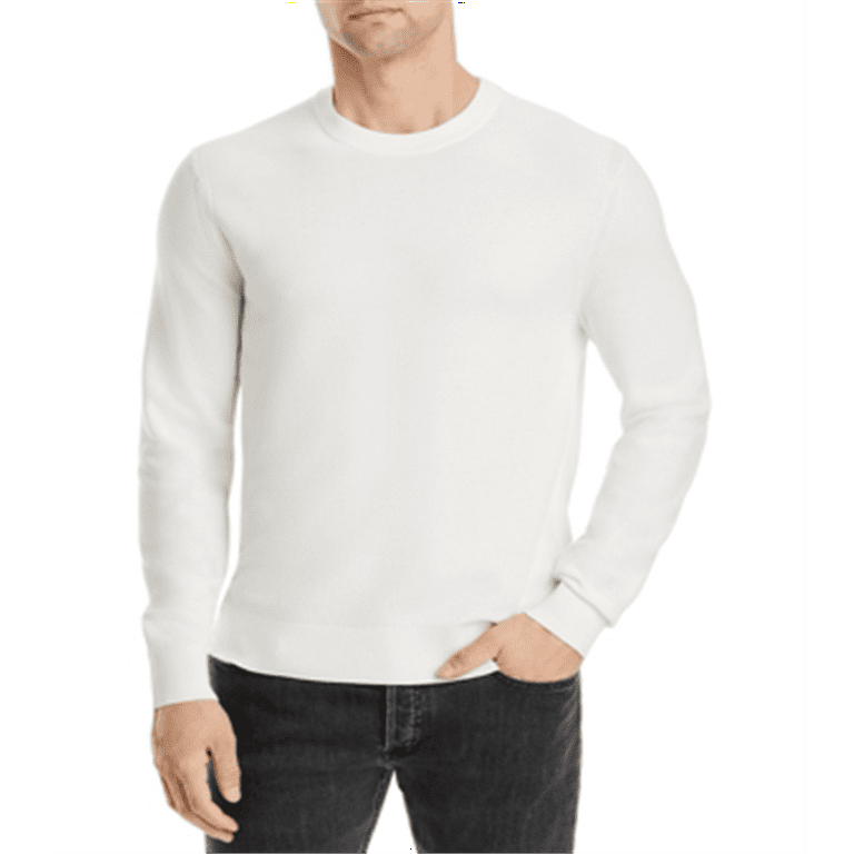 Theory Men s Riland Crewneck Sweater White Size X Large