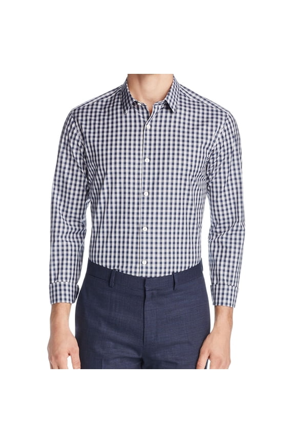 Mens Garber Check Button Up Shirt, Red, XX-Large