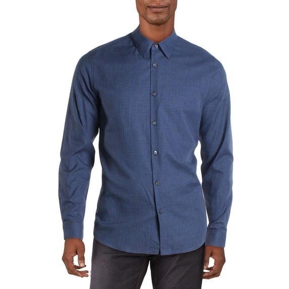 Theory Mens Irving Bridge Regular Fit Woven Button-Down Shirt