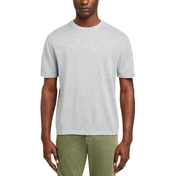 Theory Mens Linen Blend Heathered T-Shirt