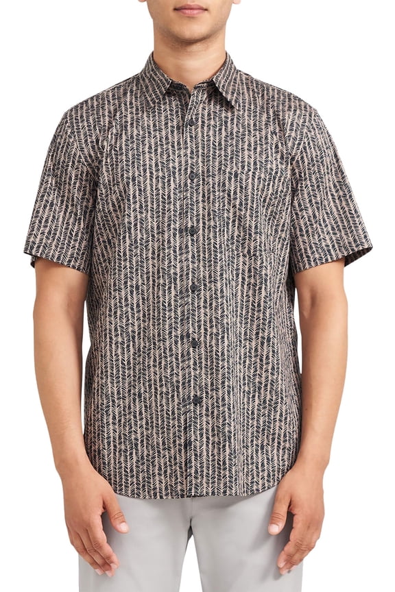 Mens Noll Scribble Short Sleeve Shirt Large Tapir - NWT $175