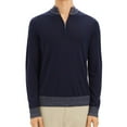 thumbnail image 1 of Theory Mens Quarter Zip Pullover Sweater, Blue, Medium, 1 of 1