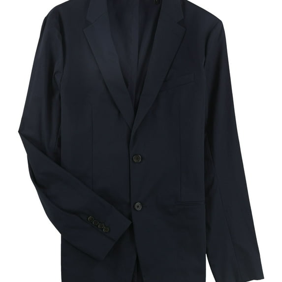 Theory Mens Solid Stretch Two Button Blazer Jacket, Blue, 40 Long