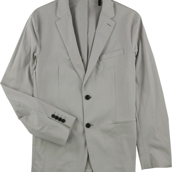 Theory Mens Solid Stretch Two Button Blazer Jacket, Grey, 42 Regular